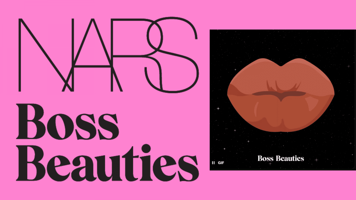 logos of NARS and Boss Beauties brands side to side. The two brands aim to launch their NFT collection soon.