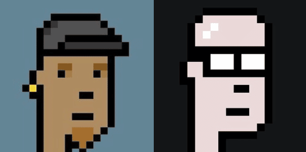 side by side of the CryptoPunks nft and ordinal punks nft