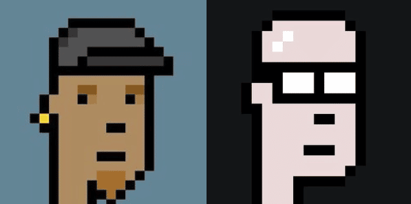 side by side of CryptoPunks nft and ordinal punks nft