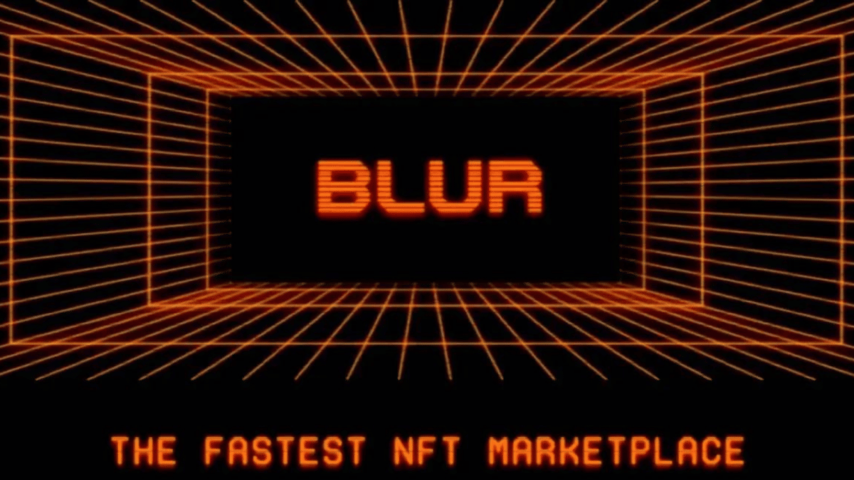 the logo of the Blur NFT marketplace