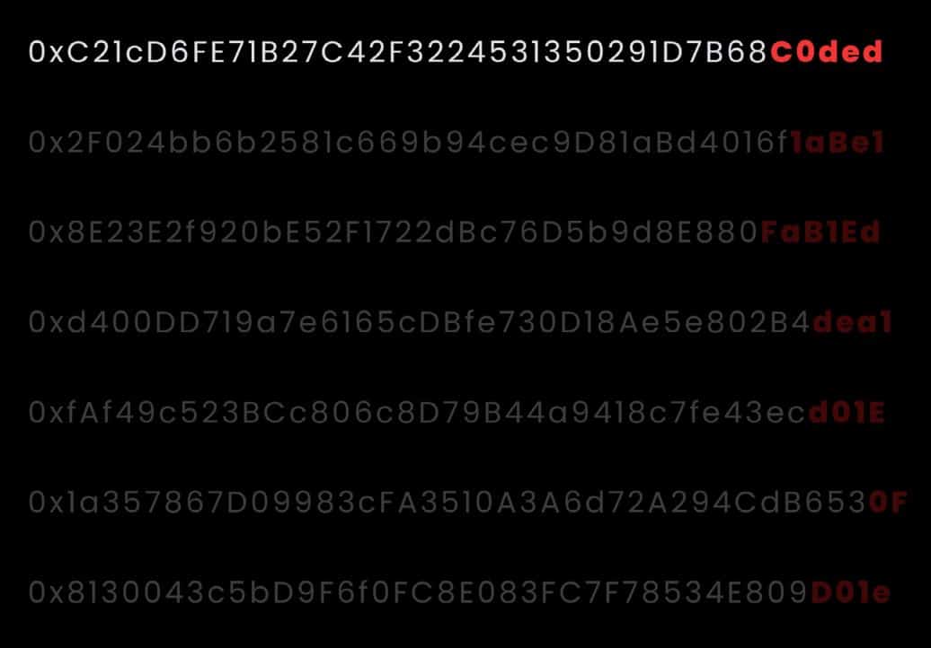 digital image of an encrypted crypto code NFT poem literature by Kalen Iwamoto