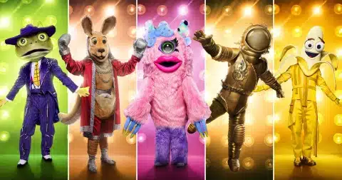 Contestants dressed in Masked Singer costumes