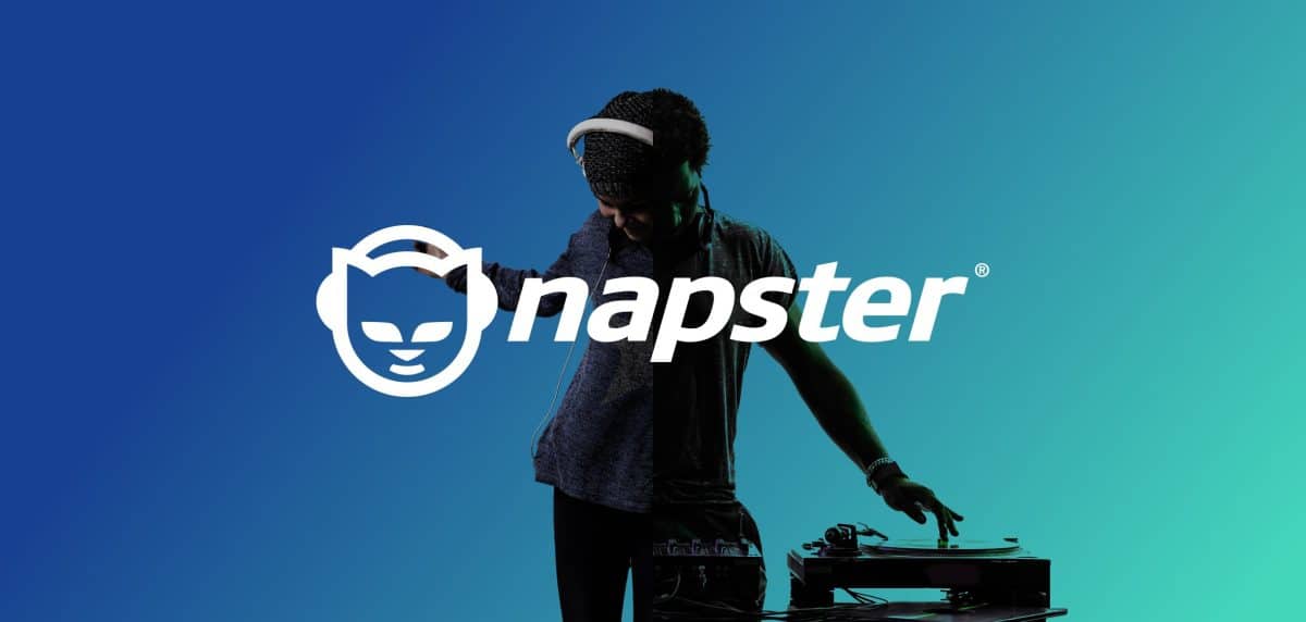 digital poster featuring the napster logo