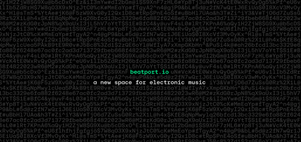 image of black screen with green writing that reads Beatport io'