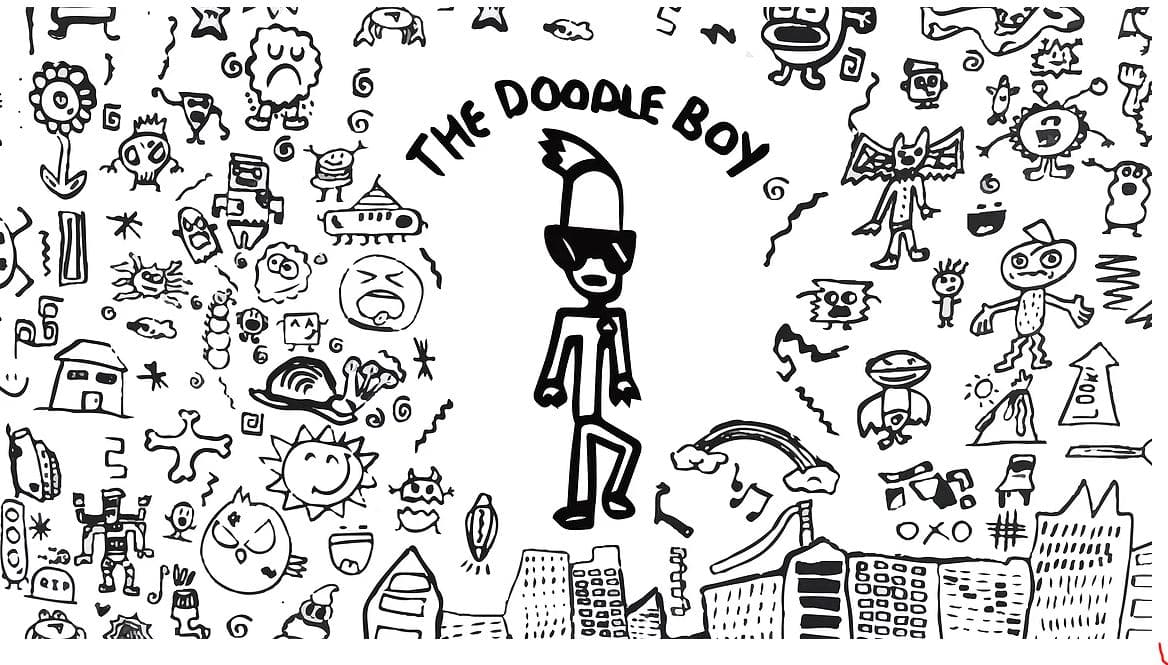 Prøve, der viser Doodle Boys kunststil