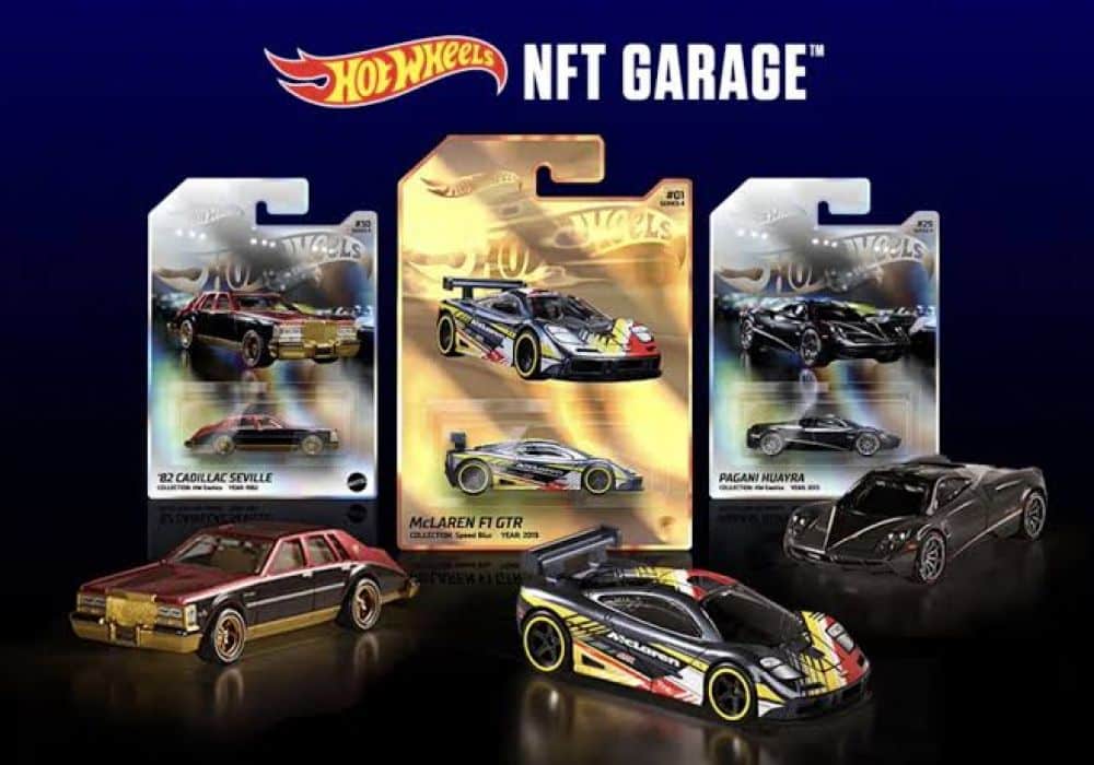 digital poster of the hot wheels NFT collectibles by Mattel