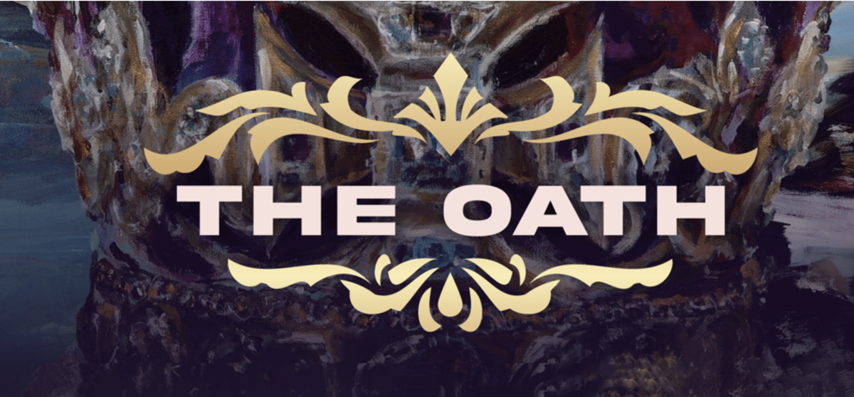 A screenshot of the logo of the new Trevor Jones' NFT collection, "The Oath". 