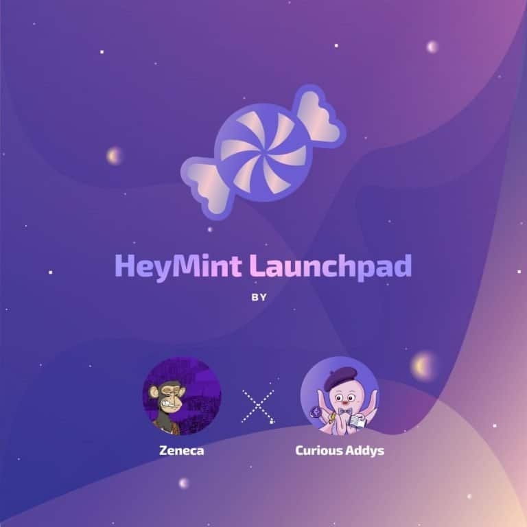 Heymint Beginner NFT platform partner with Zeneca and Curious Addys