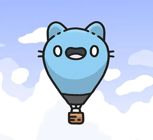 image of a blue cool cats balloon for Macy's thanksgiving parade