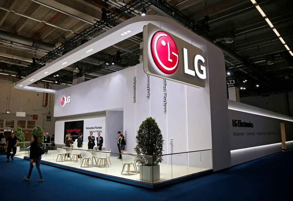 A picture of a pop-up LG Electronics store who have recently filed for an NFT patent