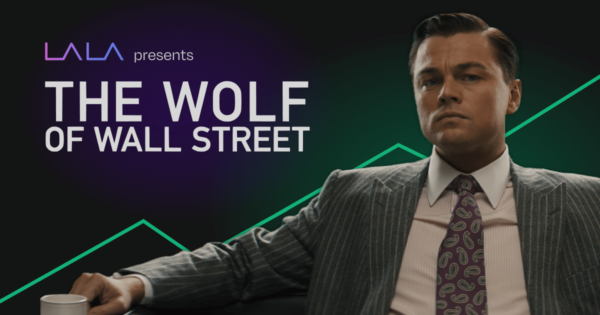 digital poster of the LALA Wolf of Wall Street digital collectibles drop