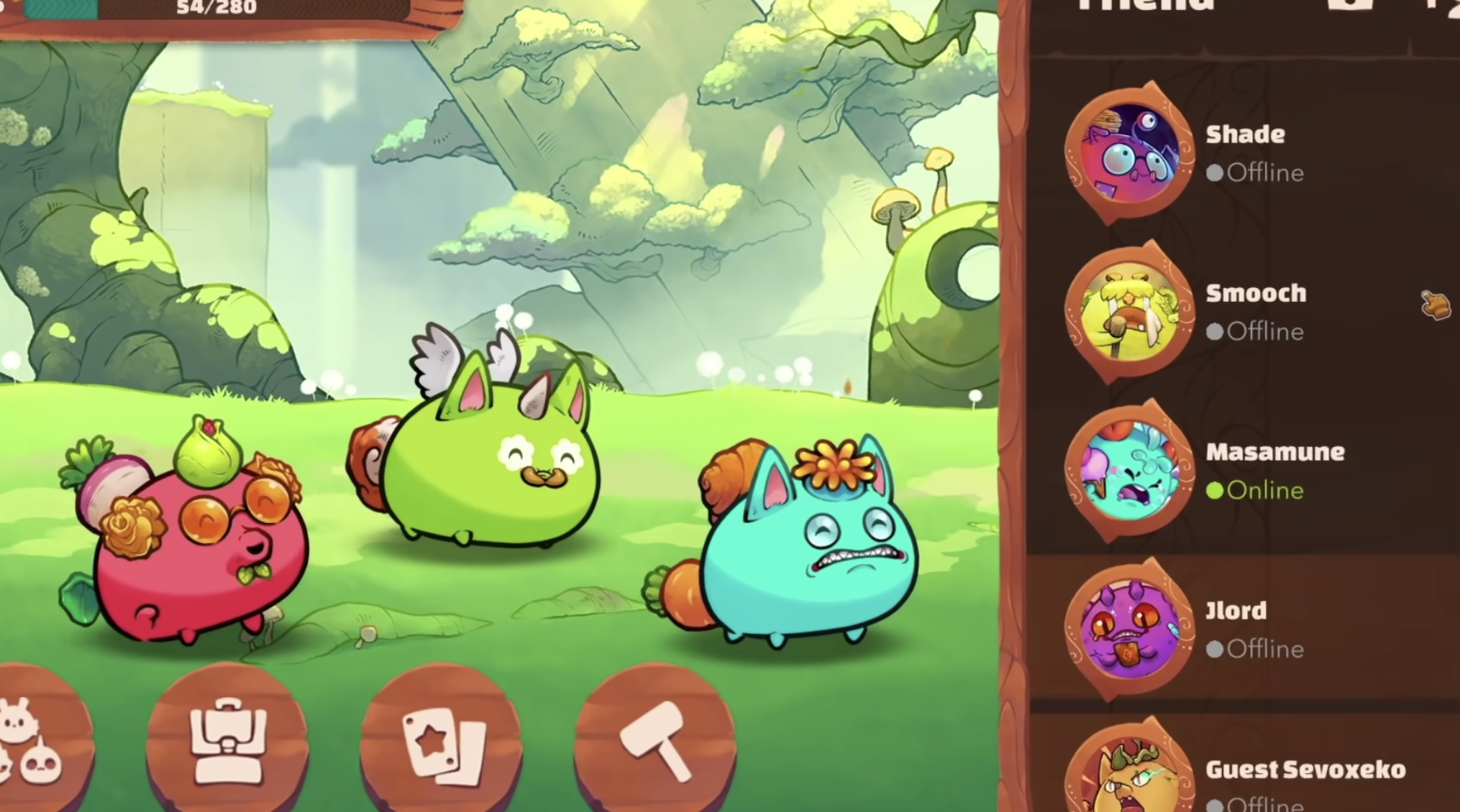 A screenshot of the blockchain game Axie Infinity to illustrate the future of nfts gaming 