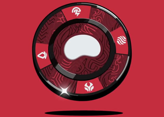 image of an Azuki soulbound token on a red background