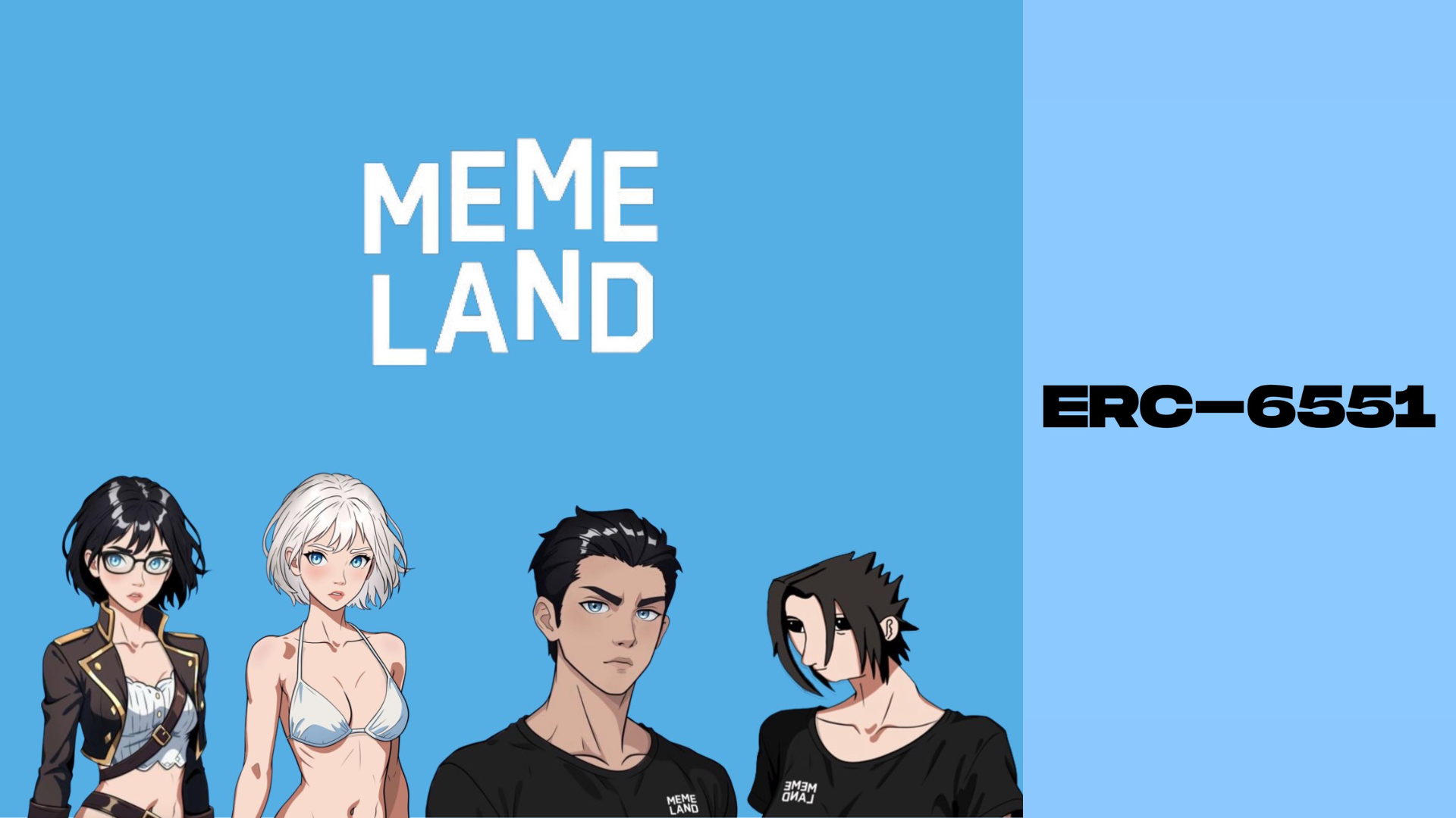 an image of different kinds of Memeland Captainz NFTs by 9GAG, alongside the text "ERC-6551"