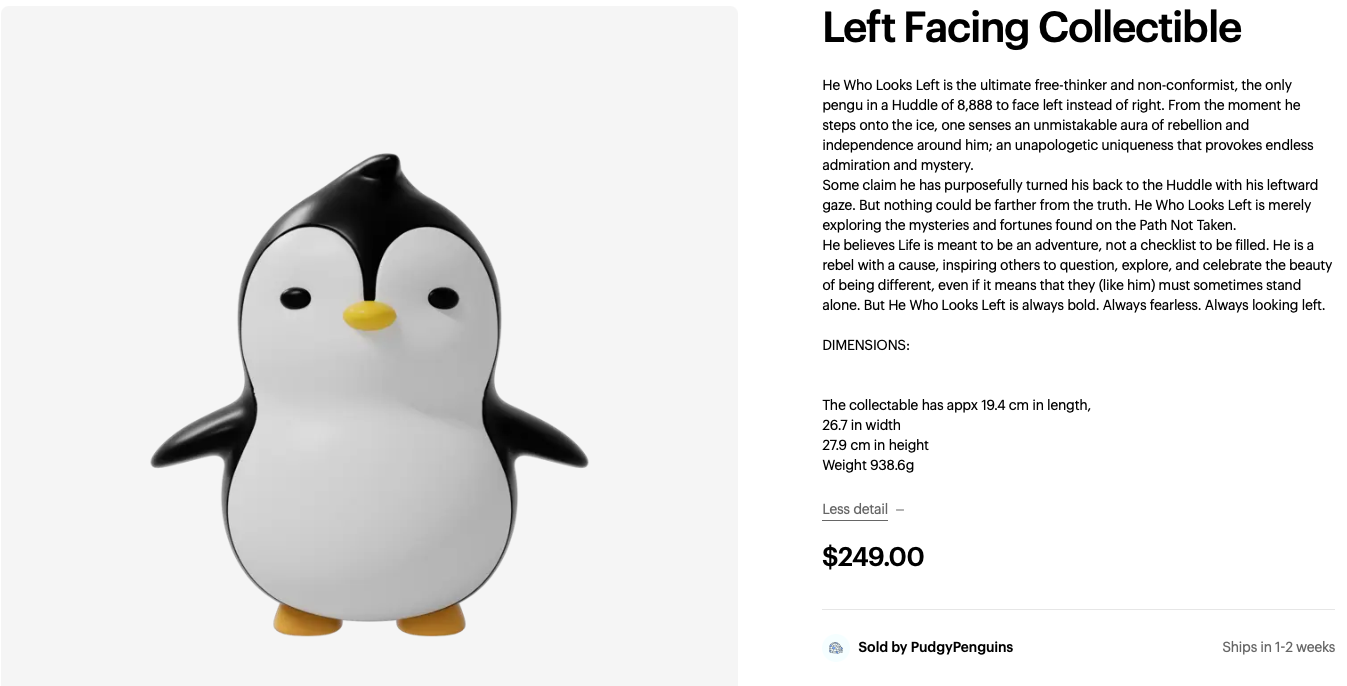 Pudgy Penguins Takes Flight with Fresh Line of Toys – The Left Facing Collectible!