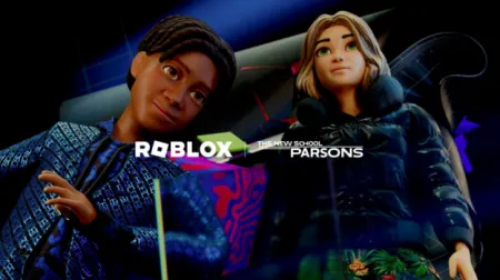 two Roblox avatars wearing fashion items