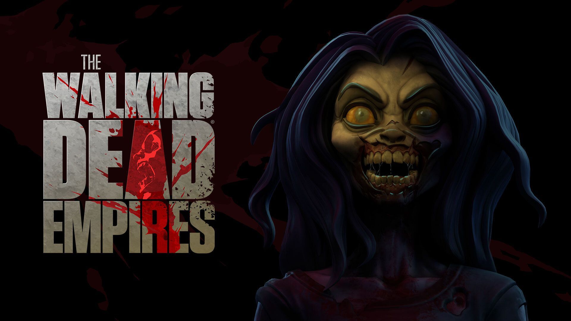 A picture of Gala Games The Walking Dead Empires Poster, with a Zombie avatar in the poster 