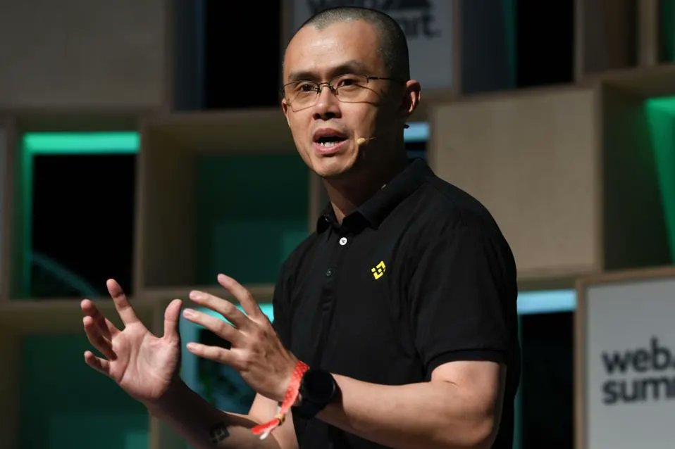 a picture of former Binance CEO Changpeng Zhao at a recent seminar