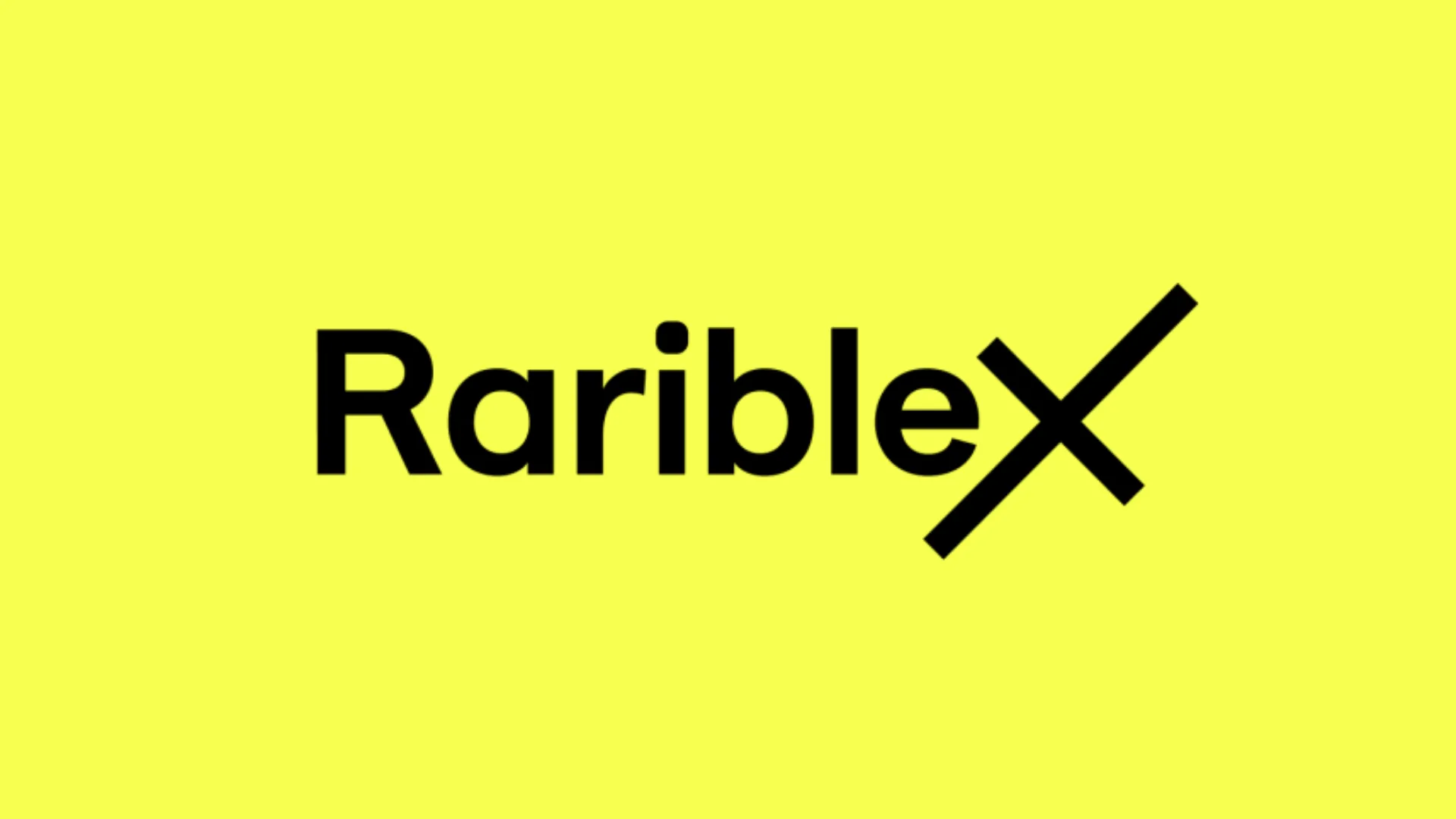 a picture of the RaribleX logo with a yellow background
