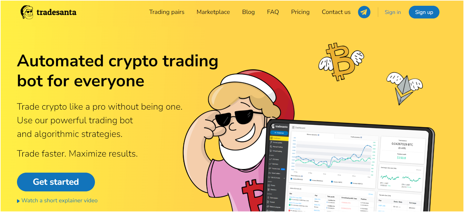 TradeSanta- Best Crypto Signal Trading Bot