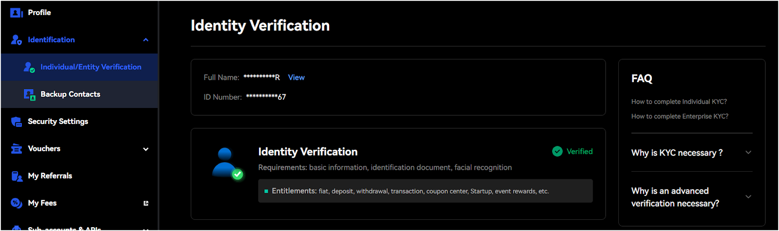 Complete identity verification