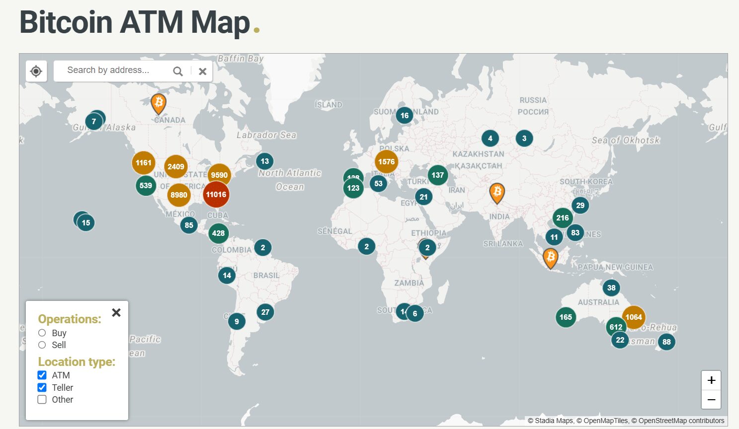 Bitcoin ATM Map