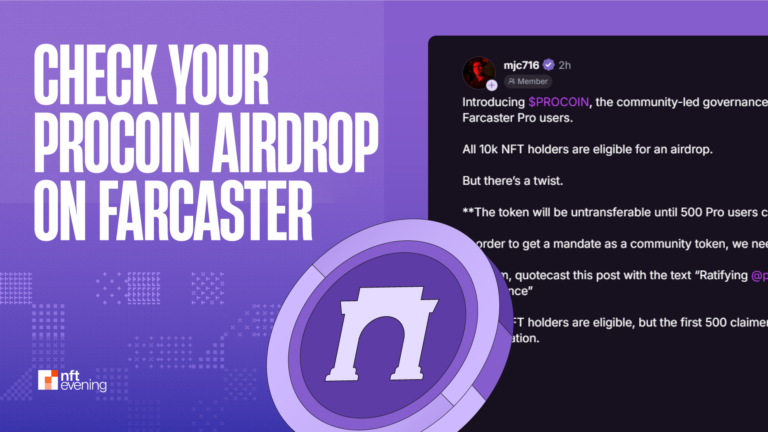 Check your Procoin Airdrop on Farcaster