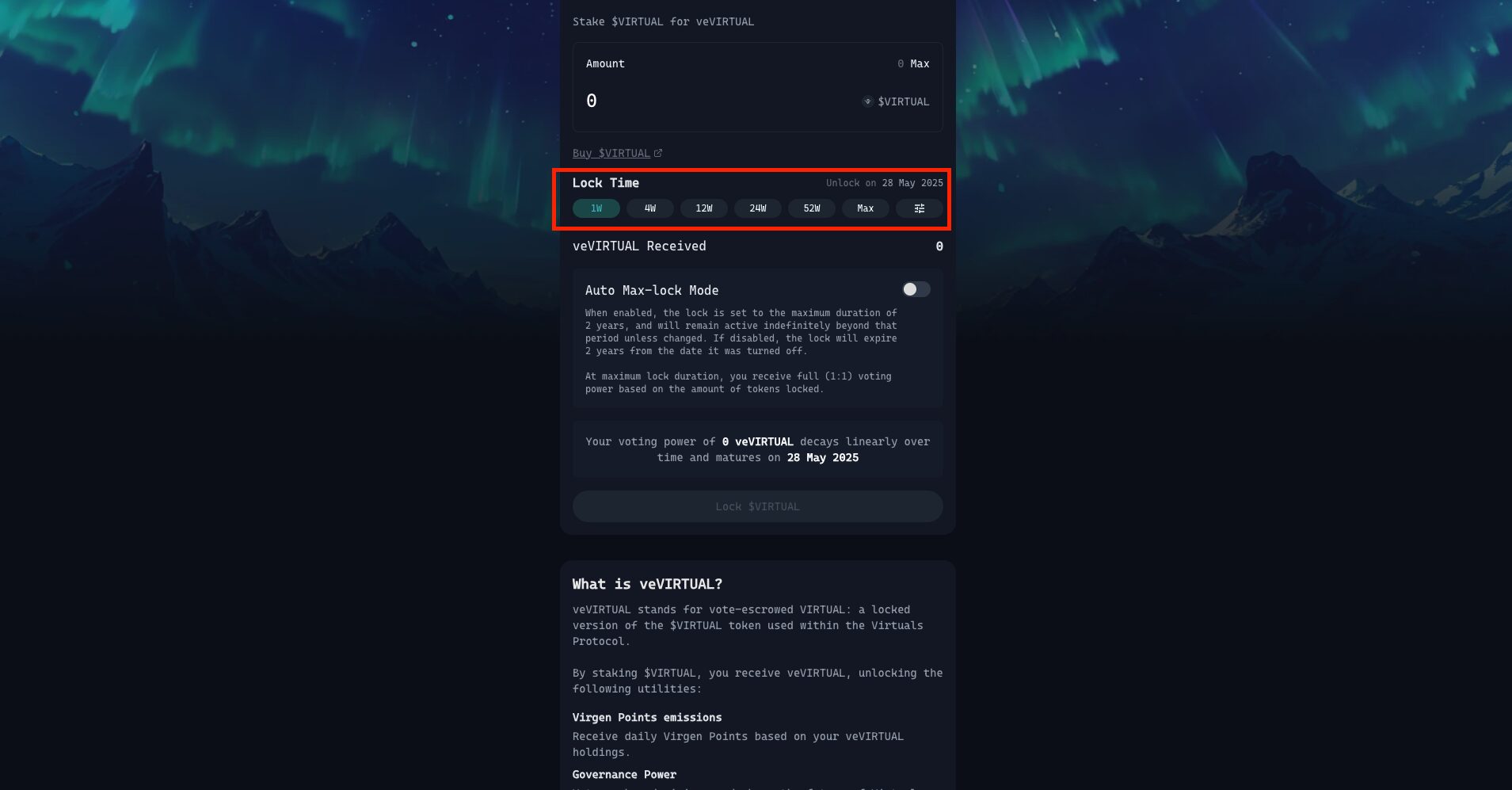 Step 4: Select the lock duration