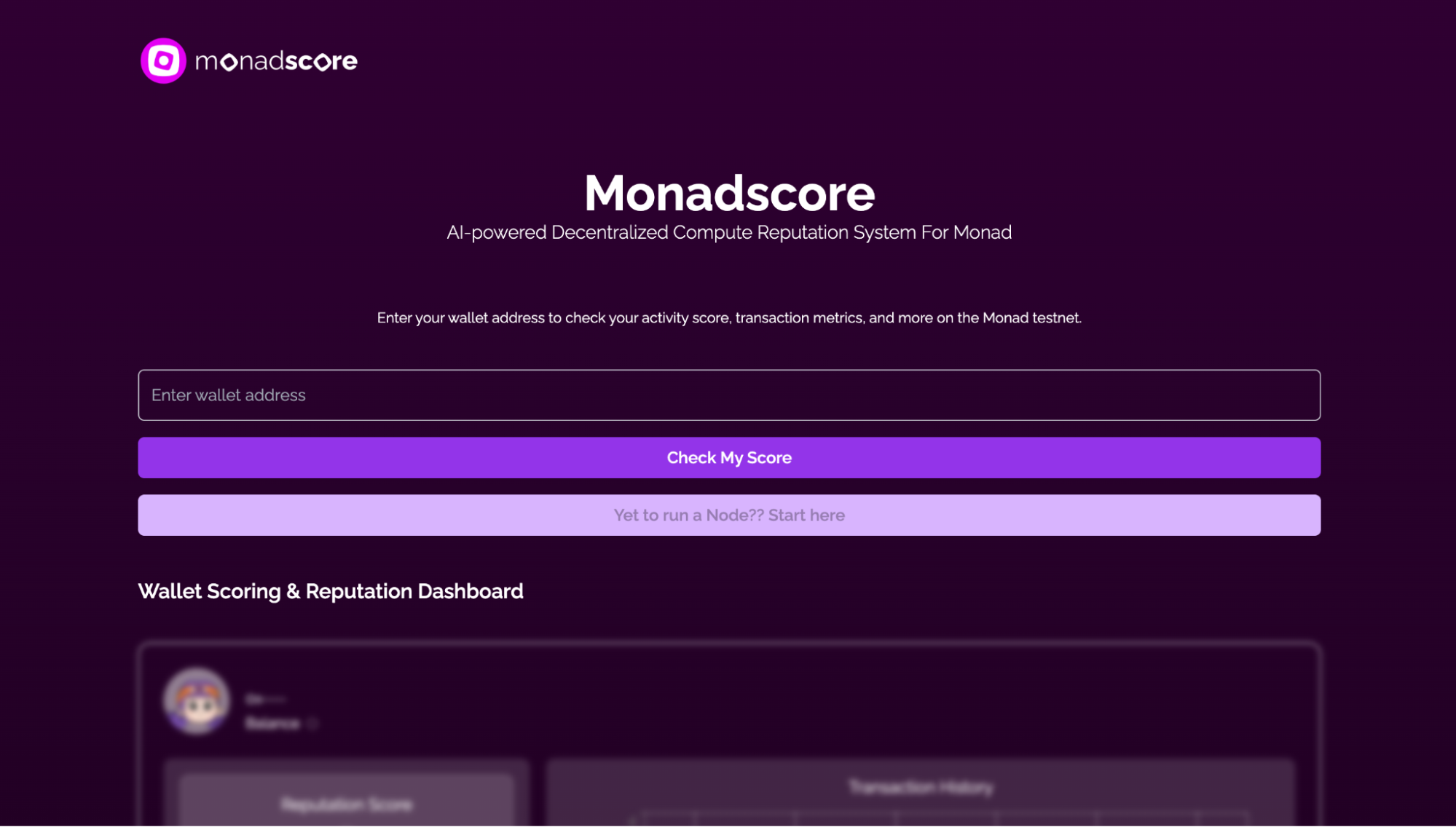 How to check wallet scores on Monad Testnet