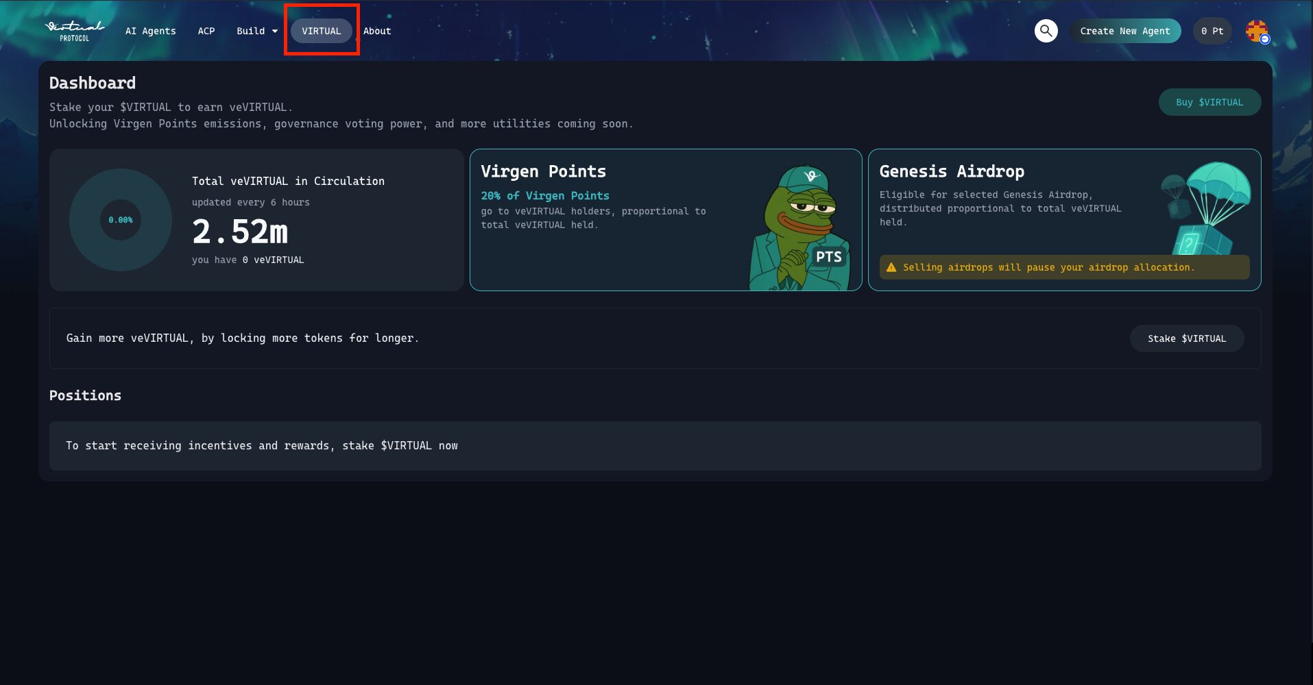 Step 2: Access the Virtual Protocol Dashboard