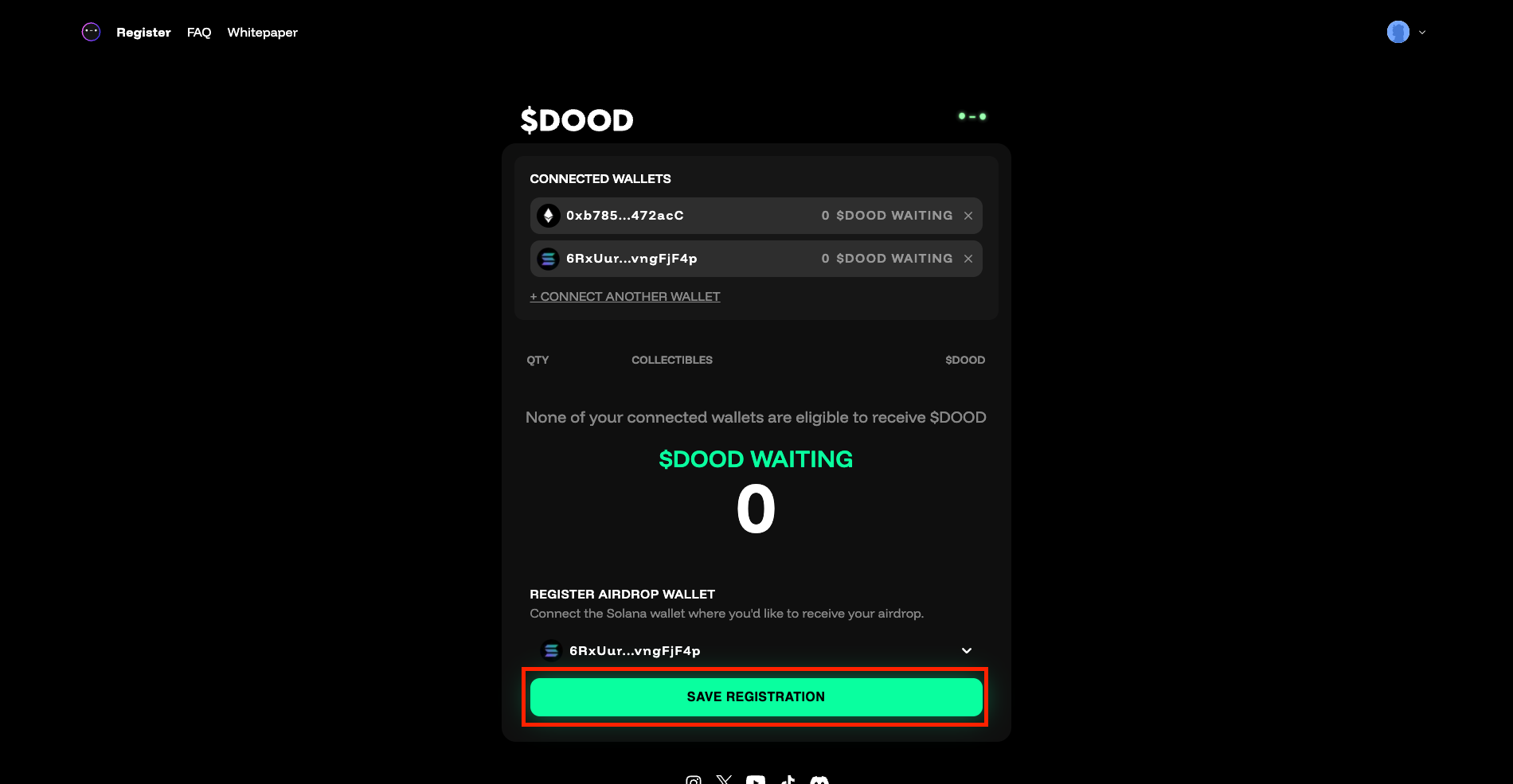 Step by step: How to ask your $dood airdrop
