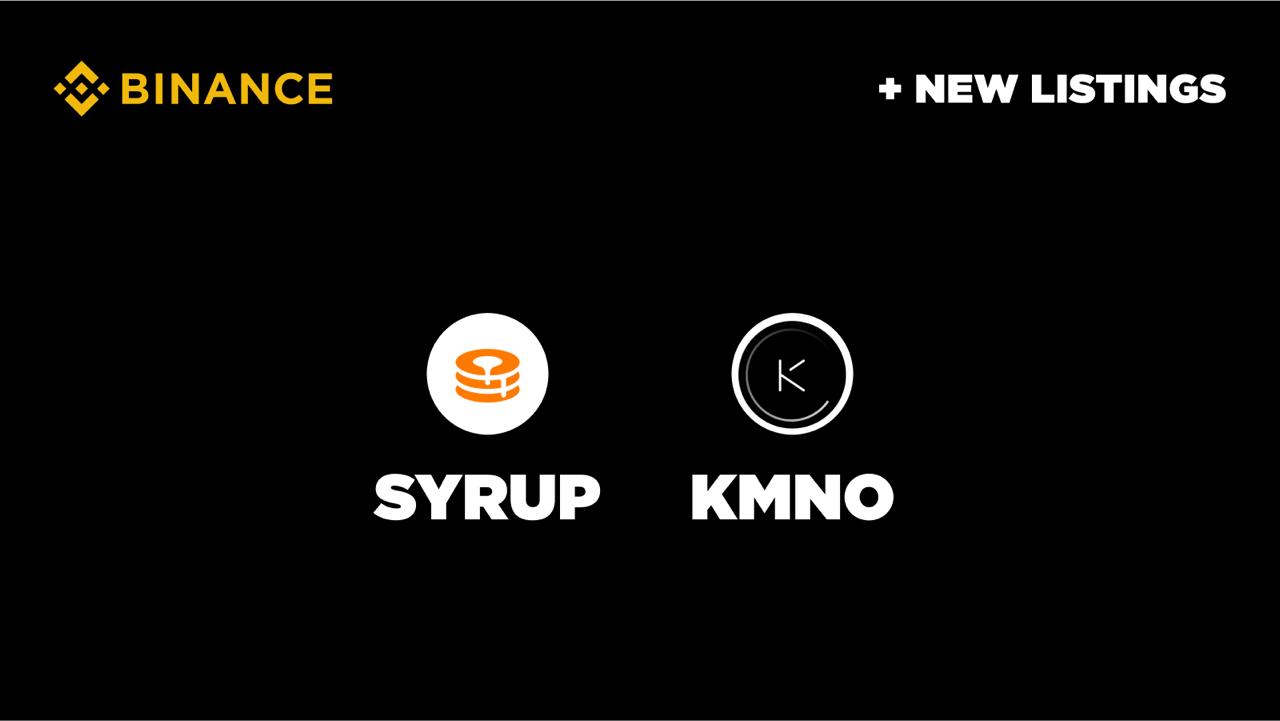 Maple (SYRUP) and Kamino (KMNO) will be Listed on Binance