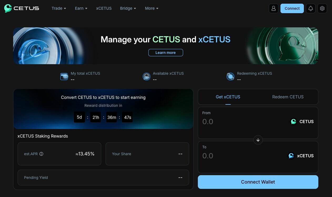 xCETUS: Staked Escrowed Token and Governance