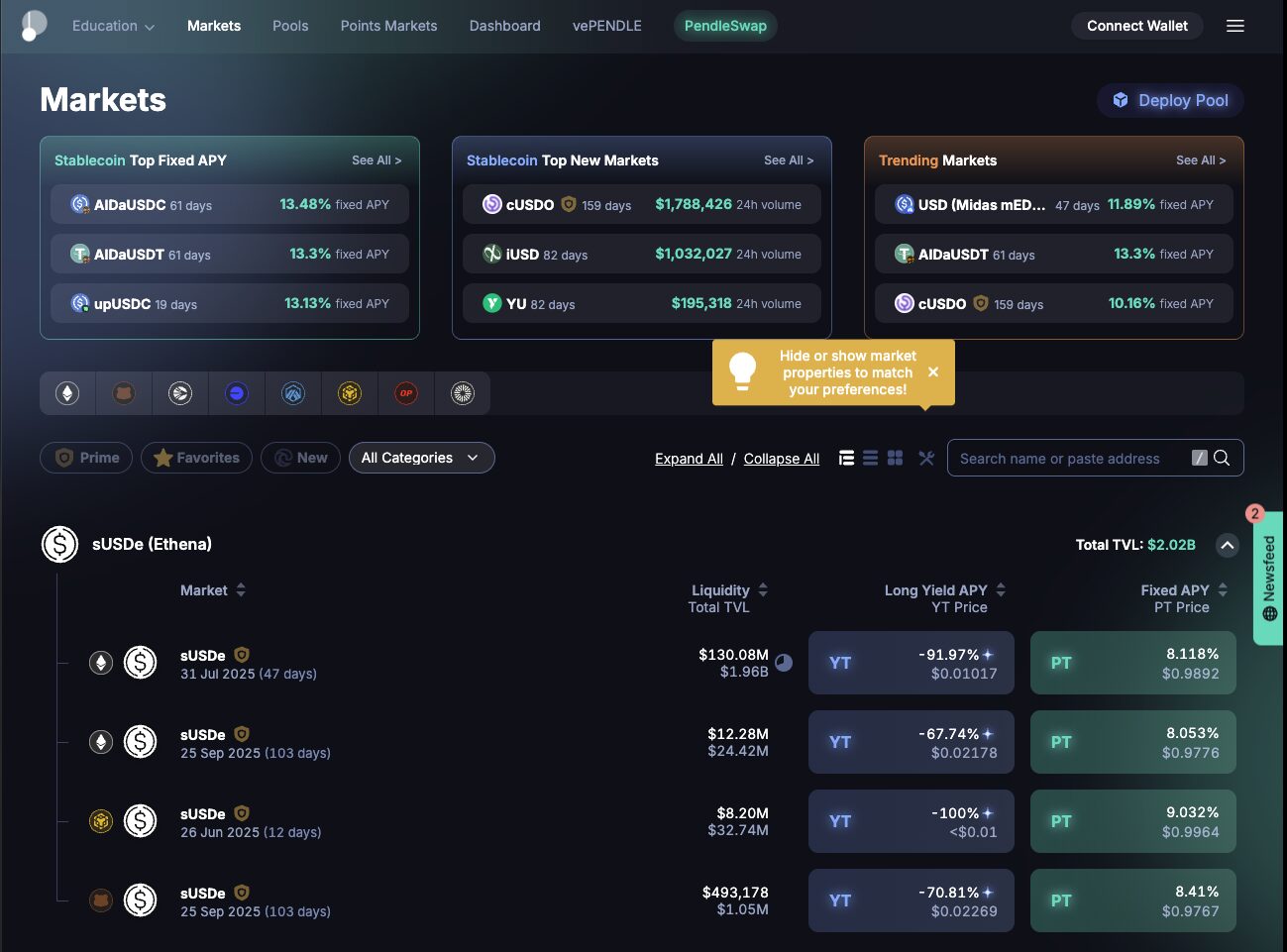 Pendle Yield Tokenization: Principal Tokens (PT) and Yield Tokens (YT)